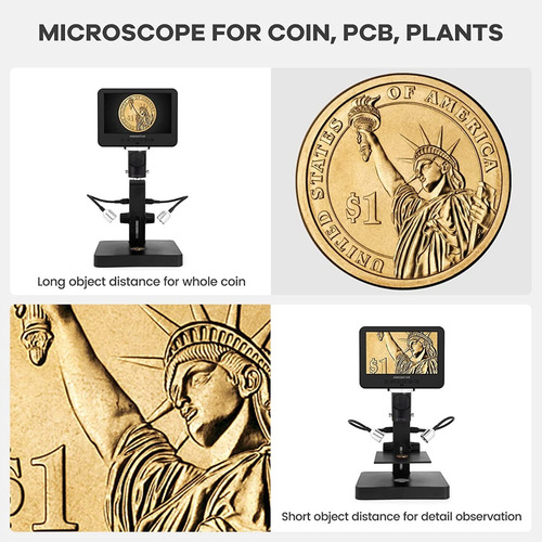Imagen 8 de 10 de Microscopio Andonstar Ad246sp Hdmi 3 Lentes Biologia Electro