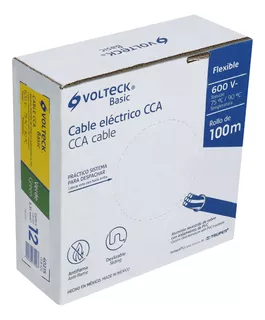 Cable Eléctrico Cal 12 Alucobre 100 M Verde Volteck Cca-12v