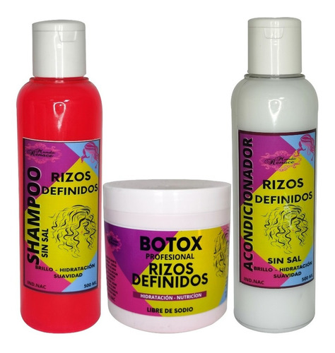 Kit De Shampoo Acondicionador Y Crema Rizo Definidos