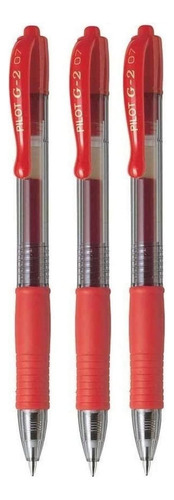 Pilot G2 07 Red Fine Retractable Gel Ink Pen Rollerball 0.7m