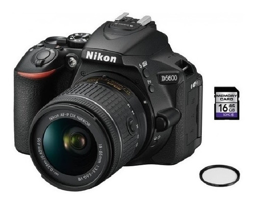 Nikon D5600 Lente 18-55mm +16gb Sd + Filtro Uv