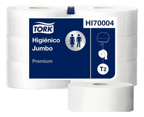 Higiénico Tork Jumbo 160 Metros Premium 12 Rollos Hi70004