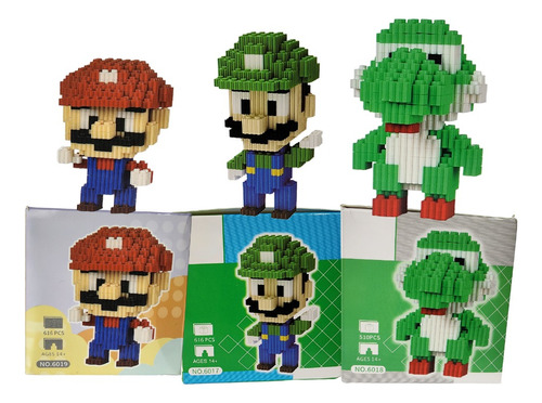 Bloques 3d Mario, Luigi Y Joshi 1742 Piezas En Total 