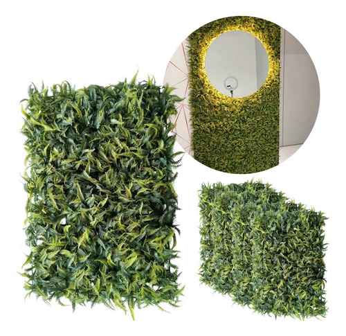 Kit 5 Placa Samambaia Artificial Folha Muro Parede Jardim