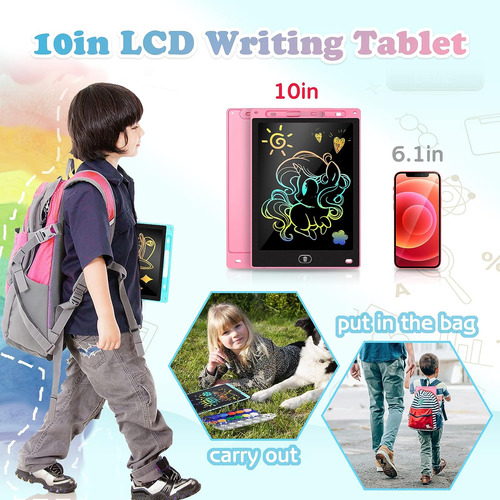 Ktebo Paquete De 2 Tabletas De Escritura Lcd Para Niños De 1