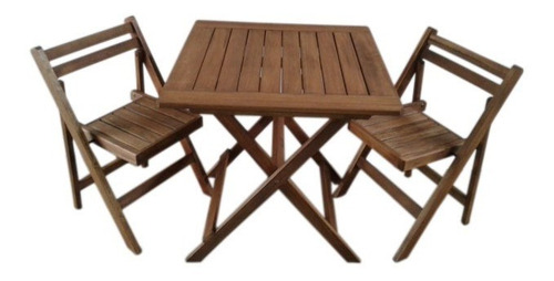 Imagen 4 de 5 de Mesa Plegable Madera 75x75 Eucalipto Pintada Exterior Bar