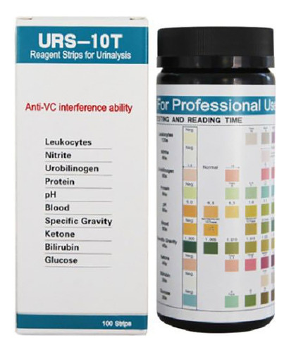 100 Tiras Medidoras De Uroanalisis Urs-10t