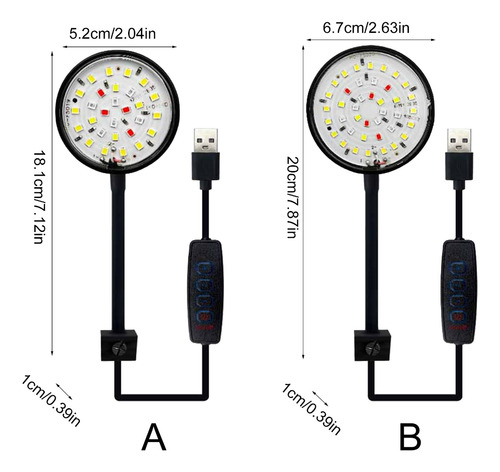 Luz Led (w-b) Led De 7/5 W Para Peceras De Tamaño Pequeño Co