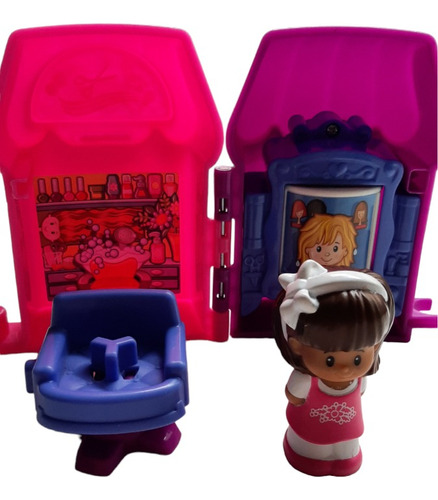 Little People Fold 'n Go Peluquería + Muñeca Fisher Price