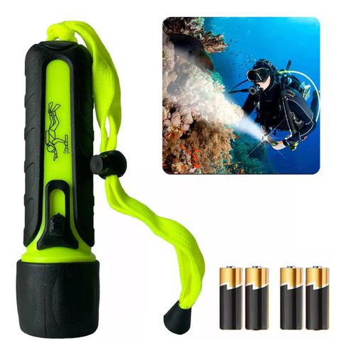 Lámpara de Buceo Acuática Resistente a Golpes, Sumergible a Profundidades de hasta 100 Metros, Lampara De Mano Acuática Sumergible 3000 Lms Buceo,Lámpara Acuática Sumergible,para Acampar Lampara