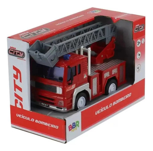 Veículo Bombeiro R3033 Escada - Bbr Toys