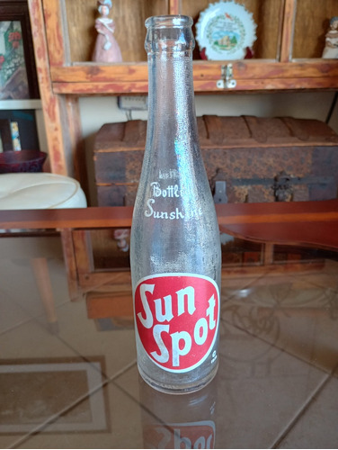 Botella De Refresco Antigua Sun Spot Años 40s Pat 1938