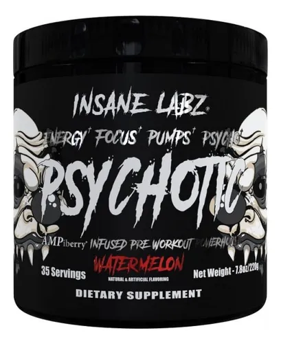comprar Pre Entrenamiento Óxido Nítrico Insane Labz Psychotic Black 