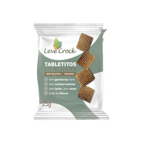 Kit 2x: Biscoito Tabletito Original Low Carb Leve Crock 25g