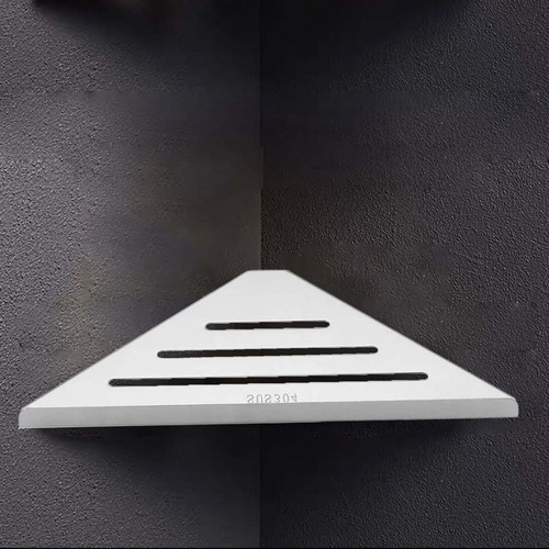 . Baño Triangular Ducha Estante Esquina Baño Plata