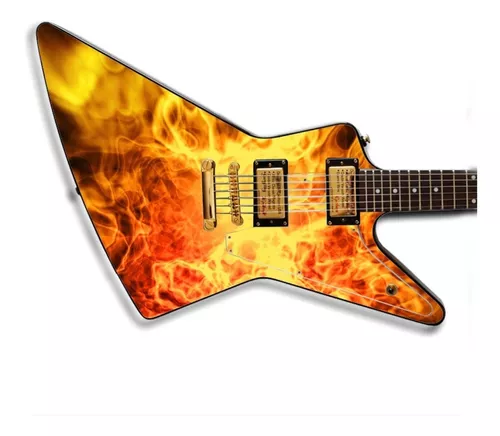 Guitarra fogo e água  Compre Produtos Personalizados no Elo7