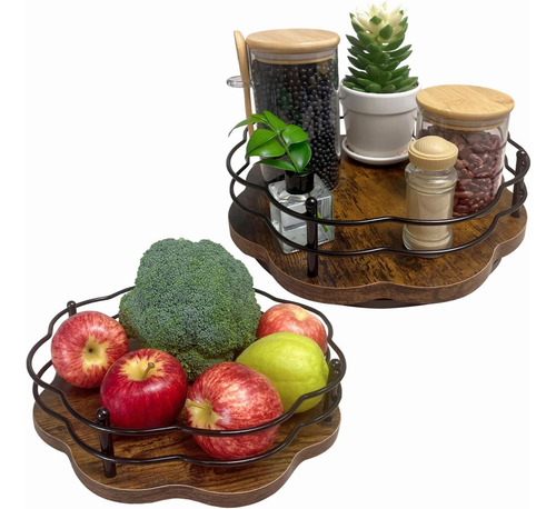 Organizador Giratorio De Madera De 11 Y 12 Lazy Susan De 2