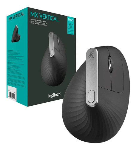 Mouse Bluetooth Ergonomico Logitech Mx Vertical Color Negro