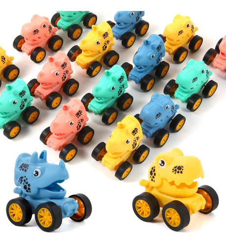 Juego De 18 Coches De Dinosaurios Para Niños Pequeños, Mini