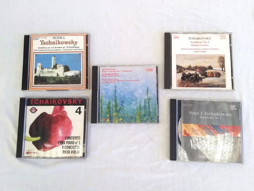 Lote X5 Cd Tschaikowsky Sinfonia 5 6 1 Piano Violin Clasic 