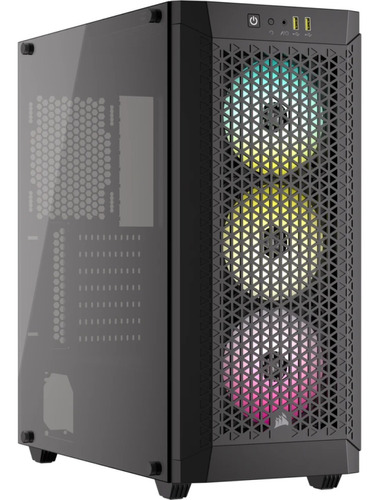 Gabinete Corsair 480t Rgb Airflow Tg Mid-tower Black Mesh