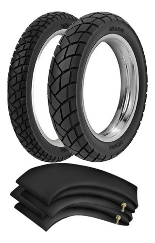 Par Pneu E Câmaras 120/80-18 E 90/90-21 R34 Rinaldi Xre 300