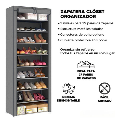 Mueble Zapatera Armario Organizador Repisa Armable Multiusos