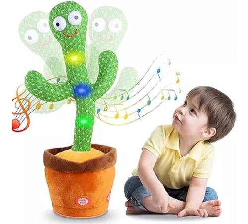  Juguete Niños Cactus Bailarin Portatil + Cable De Carga Usb