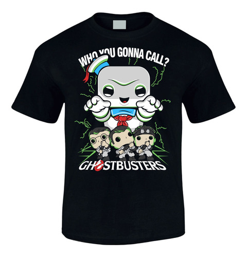 Camiseta Cazafantasmas Ghostbuster Edicion Black Series Pop 