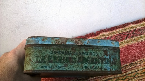 Antigua Lata Litografiada Botiquin Seguro L Franco Argentina (Usado)