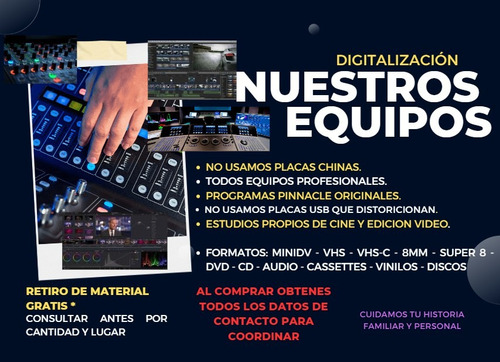 Imagen 4 de 9 de Digitalización Vhs - 8mm - Mini Dvd - Retiro Gratis Material