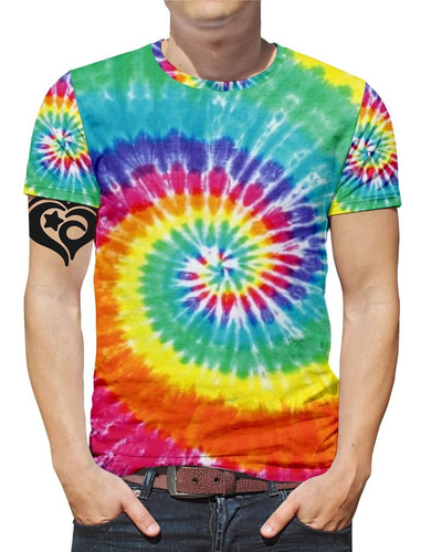 Camiseta Tie Dye Masculina Roupas Verão Tai Dai Est3