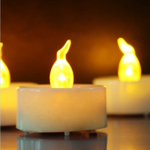 Imagen 6 de 10 de Velas A Pila Pack 12 Unidades - Vela Electrónica Luz Led