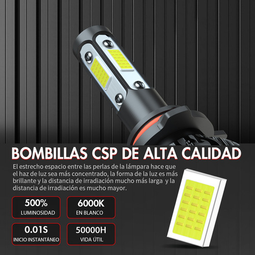 Kit De Faros Led 9012 De 4 Lados, Haz De Luz Alta Y Bajo, Su