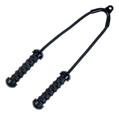 Accesorio Para Tirar Hacia Abajo De Tríceps Cuerda Negro