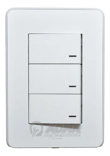 comprar Llave De Luz Armada Jeluz Mito 3 Puntos Bastidor Blanco