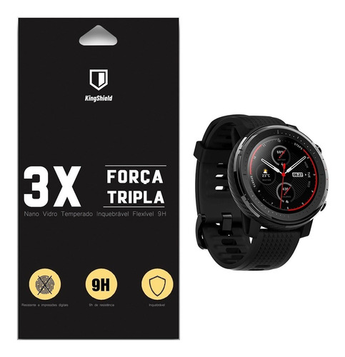 Película Xiaomi Amazfit Stratos 3 Kingshield Vidro (2x Unid)