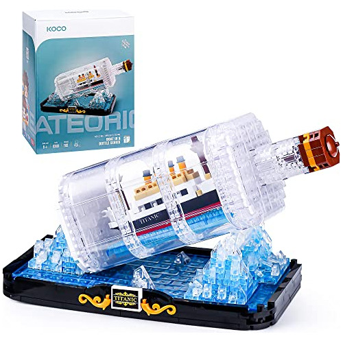 Titanic Ship In Bottle Micro Mini Building Set, Titanic...