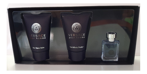 Imagen 3 de 4 de Versace Pour Homme Set Miniatura 3 Piezas, Eau De Toilette.
