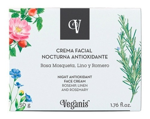 Veganis Crema Facial Nocturna Antioxidante Rosa Mosqueta 50g