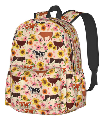 Mochila De Girasol De Vaca Biunnru Cómoda S, Homb