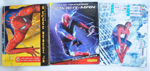 Lote X3 Album Figuritas Amazing Spiderman Hombre Araña Panin