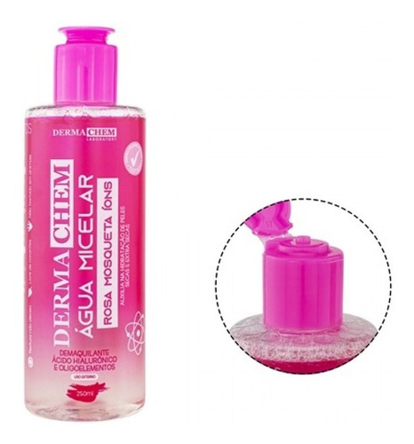 Agua limpiadora micelar con vitamina C de Dermachem, salicílico tipo rosa mosqueta