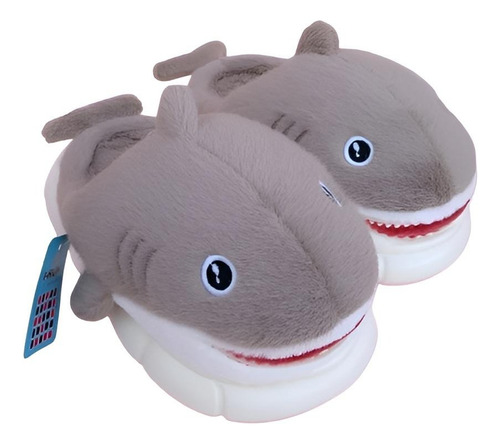 Pantuflas Importadas Juvenil Personaje Tiburon 3d Invierno