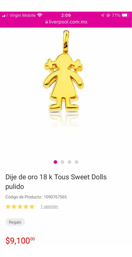 Dije Tous Sweet Dolls Oro 18k Niña