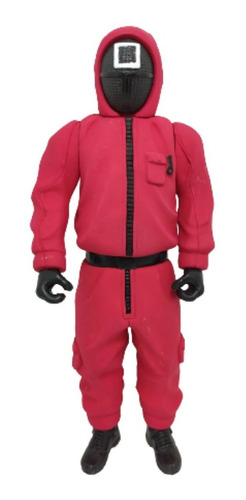 Imagen 4 de 6 de Figura El Juego Del Calamar Guardia Rojo Mascara Cuadrado