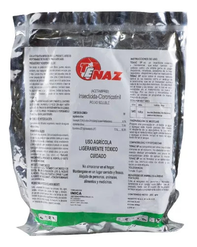 Tenaz Insecticida 250gr. Uso Agricola. 