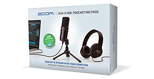 Zoom Zum-2 Paquete De Micrófono De Podcast, Micrófono Usb De