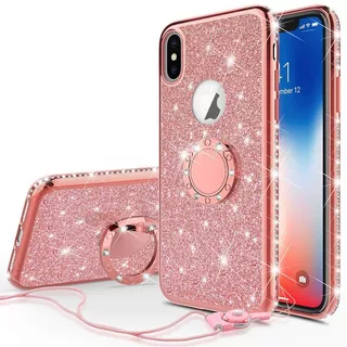 Funda Para iPhone Protectora Celular Case Con Anillo/cuerda