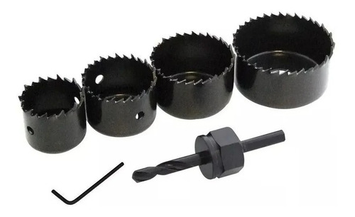 Imagen 3 de 8 de Kit De Mechas Copa Madera Durlock Y Pvc 6 Piezas